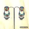 Ayala Bar Aqua & Red Israeli Earrings - La Trobe Jewellery