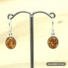 Sterling Silver Amber Oval Earrings - La Trobe Jewellery