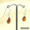 Sterling Silver Amber Teardrop Earrings - La Trobe Jewellery