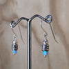 Sterling Silver Opal & Yellow Gold Israeli Drop Earring - La Trobe Jewellery
