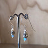 Sterling Silver Opal & Yellow Gold Israeli Drop Earring - La Trobe Jewellery
