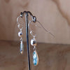 Sterling Silver Blue Topaz & Pearl Drop Earring - La Trobe Jewellery