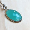 Gemstone Chalcedony Oval Pendant - La Trobe Jewellery