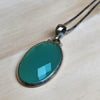 Gemstone Chalcedony Oval Pendant - La Trobe Jewellery