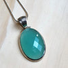 Gemstone Chalcedony Oval Pendant - La Trobe Jewellery
