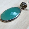 Gemstone Chalcedony Oval Pendant - La Trobe Jewellery