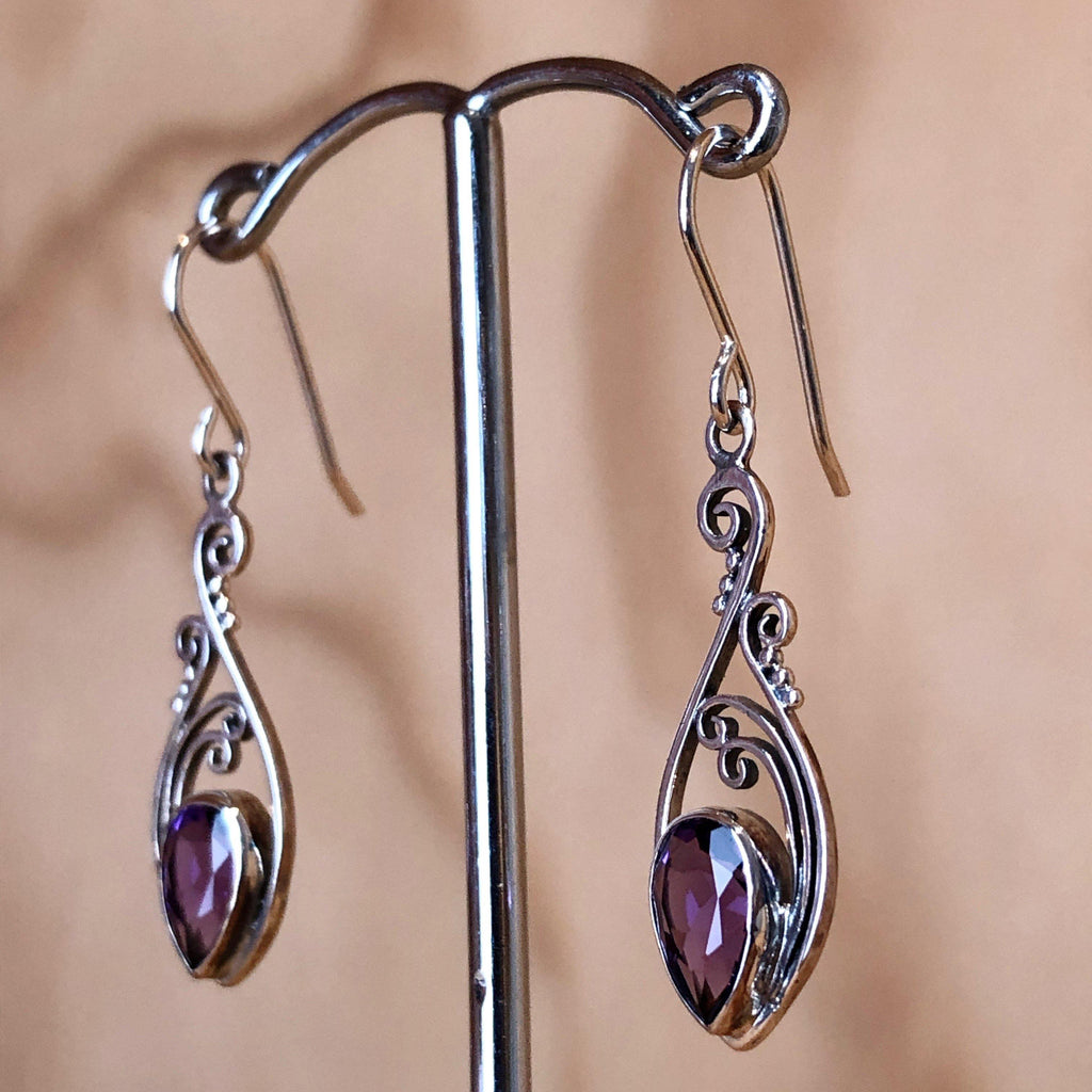 Sterling Silver Purple Amethyst Drop Earring - La Trobe Jewellery