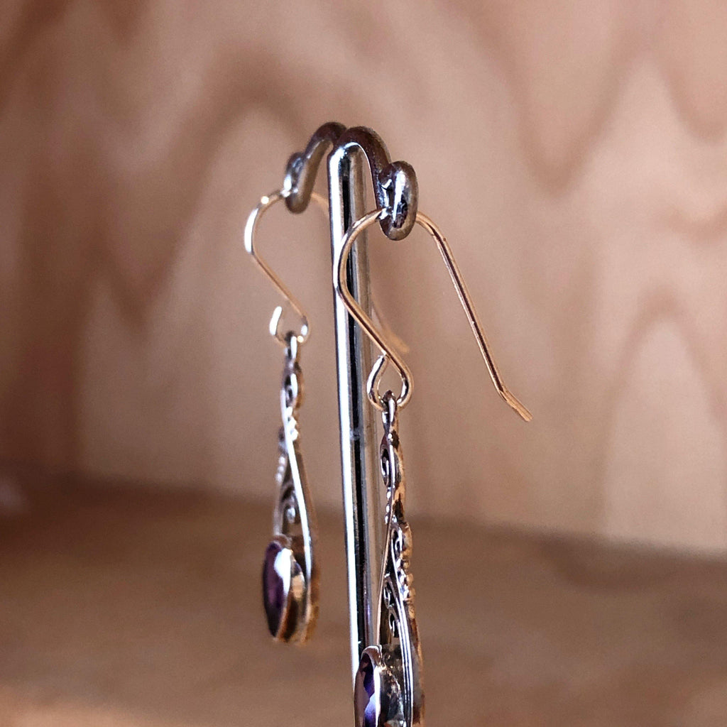 Sterling Silver Purple Amethyst Drop Earring - La Trobe Jewellery