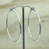 Sterling Silver Plain Loops 50mmx1.0mm - La Trobe Jewellery