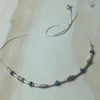 Necklace silv gold turq beads tubes isr - La Trobe Jewellery