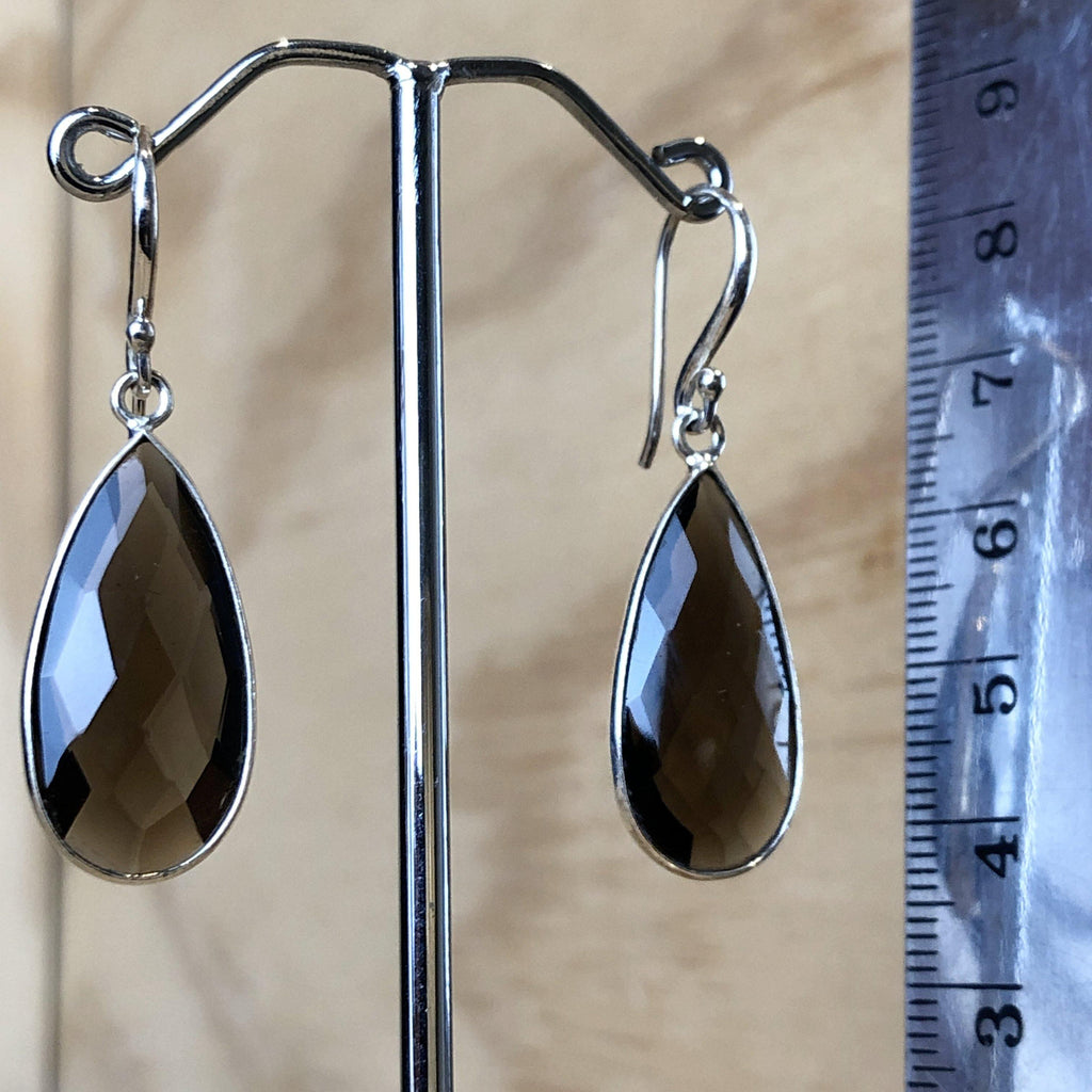 Sterling Silver Smokey Quartz Earrings - La Trobe Jewellery
