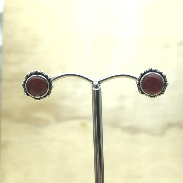 Carnelian Studs - La Trobe Jewellery