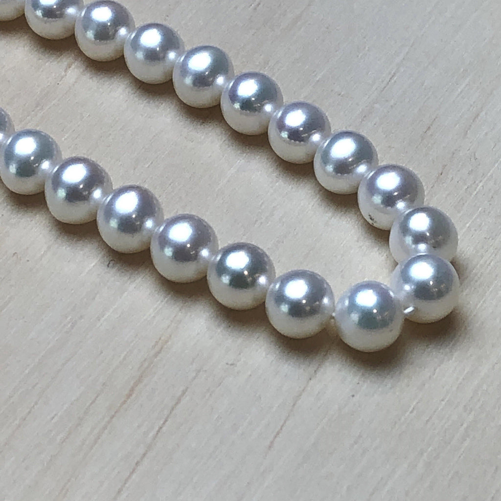 White 6mm Pearl Strand 42cm with 9ct Clasp - La Trobe Jewellery