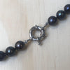 Pearl (Black) Silk Knotted Necklace - La Trobe Jewellery