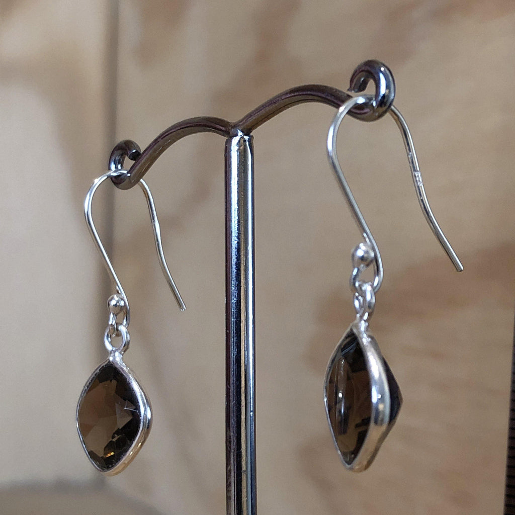 Sterling Silver Smokey Quartz Earrings - La Trobe Jewellery