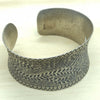 Sterling Silver Bangle cuff xwide etch vines&flowers ht - La Trobe Jewellery