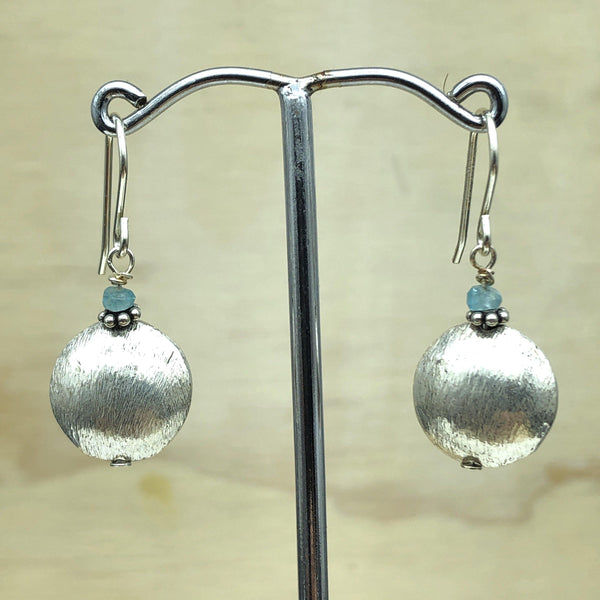 Sterling Silver Blue Topaz Hill Tribe Earring - La Trobe Jewellery