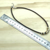 Sterling Silver, Gold & Leather Israeli Necklace - La Trobe Jewellery