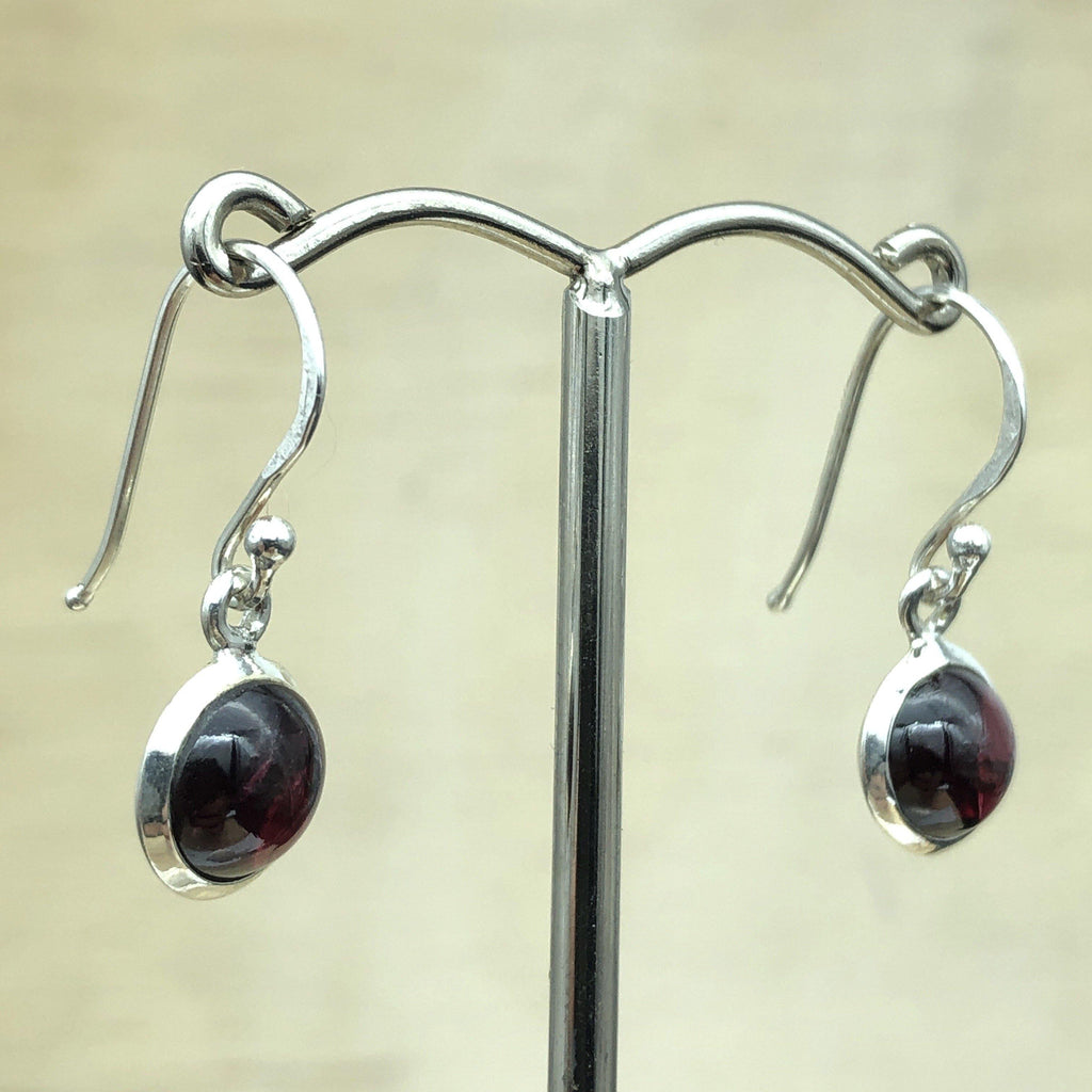 Sterling Silver Garnet Drop Earring - La Trobe Jewellery