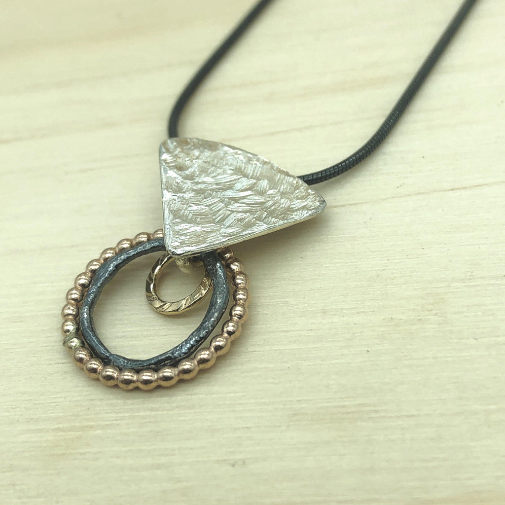 Sterling Silver & Gold Israeli Necklace - La Trobe Jewellery