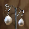 Sterling Silver Baroque White Pearl Drop Earring - La Trobe Jewellery