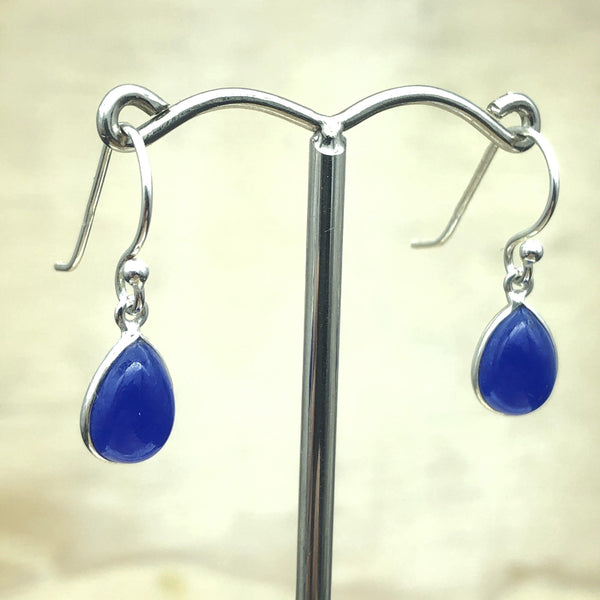 Sterling Silver Blue Agate Teardrop Earring - La Trobe Jewellery
