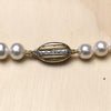 Pearl (White) 9ct diamond Silk Knotted Necklace - La Trobe Jewellery