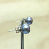 Sterling Silver Black Pearl Stud 9mm - La Trobe Jewellery