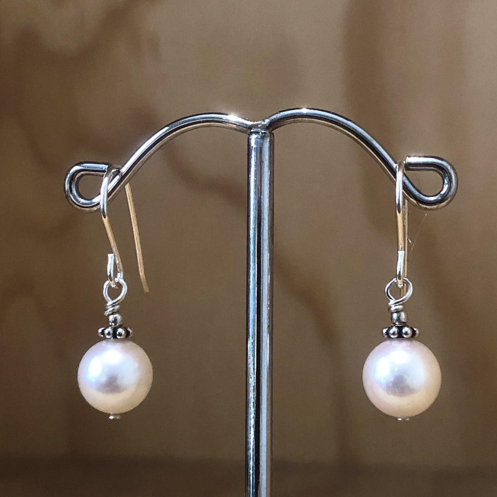 Sterling Silver Pink Pearl Drop Earring - La Trobe Jewellery