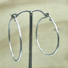 Sterling Silver Plain Loops 40mmx1.0mm - La Trobe Jewellery