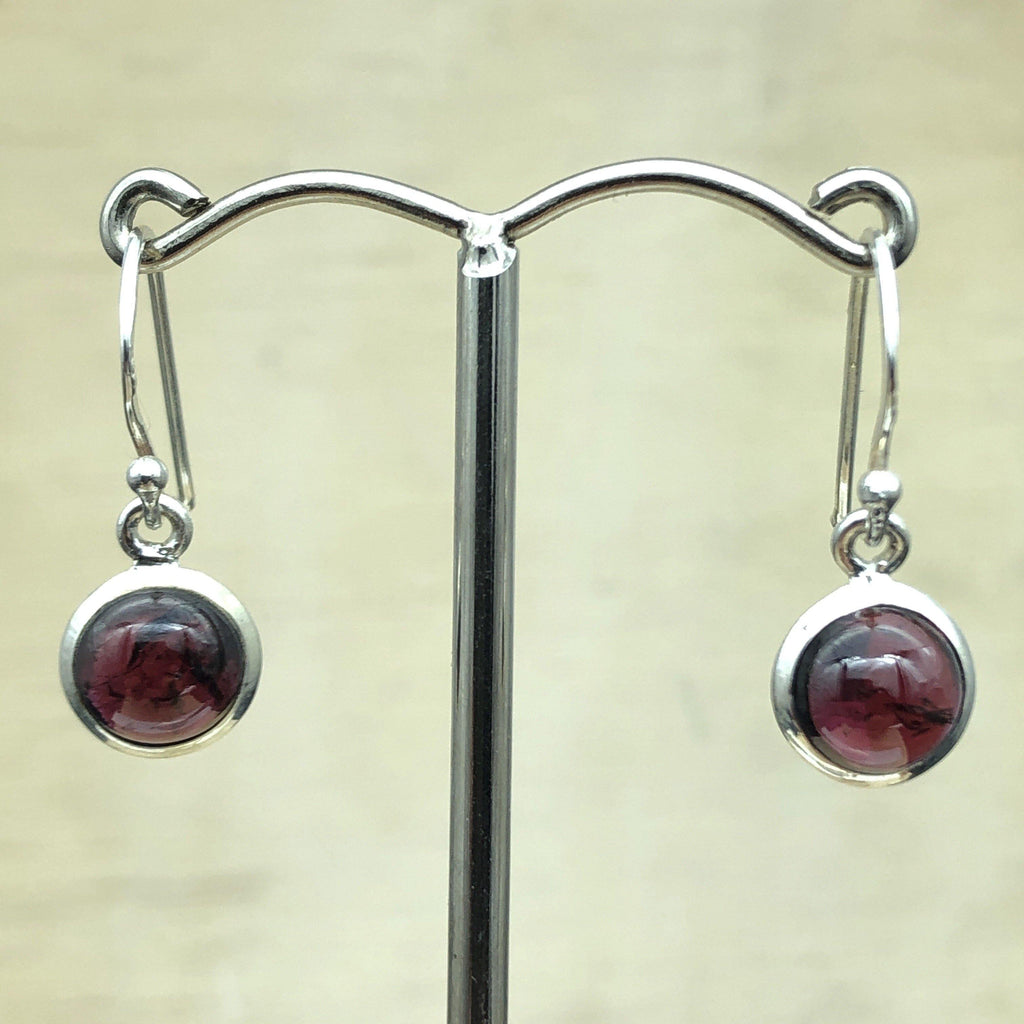 Sterling Silver Garnet Drop Earring - La Trobe Jewellery