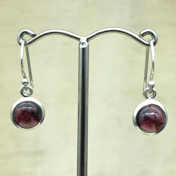 Sterling Silver Garnet Drop Earring - La Trobe Jewellery
