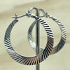Sterling Silver loop flat cresent laser cut 1mm, 35mm - La Trobe Jewellery