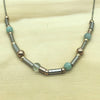 Sterling Silver, Gold and Agate Israeli Necklace - La Trobe Jewellery