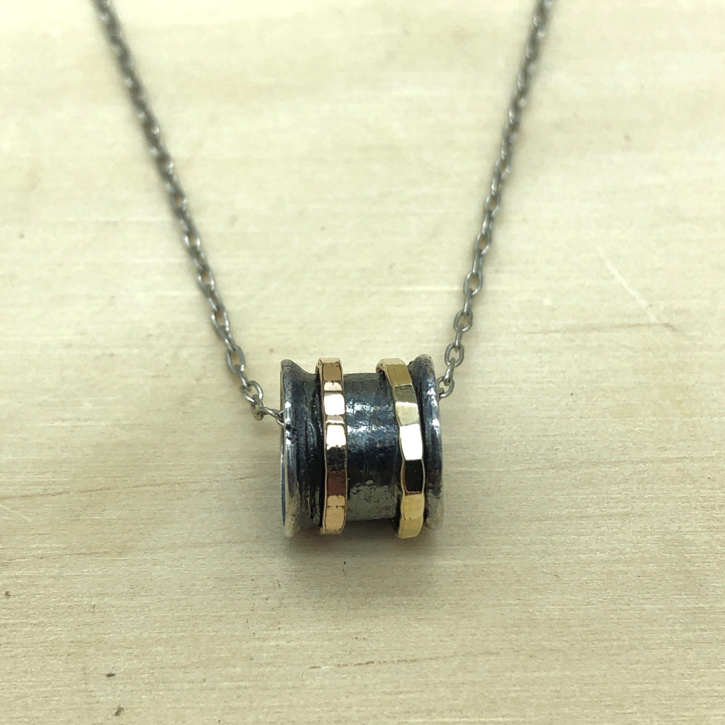 Sterling Silver & Gold Israeli Necklace - La Trobe Jewellery
