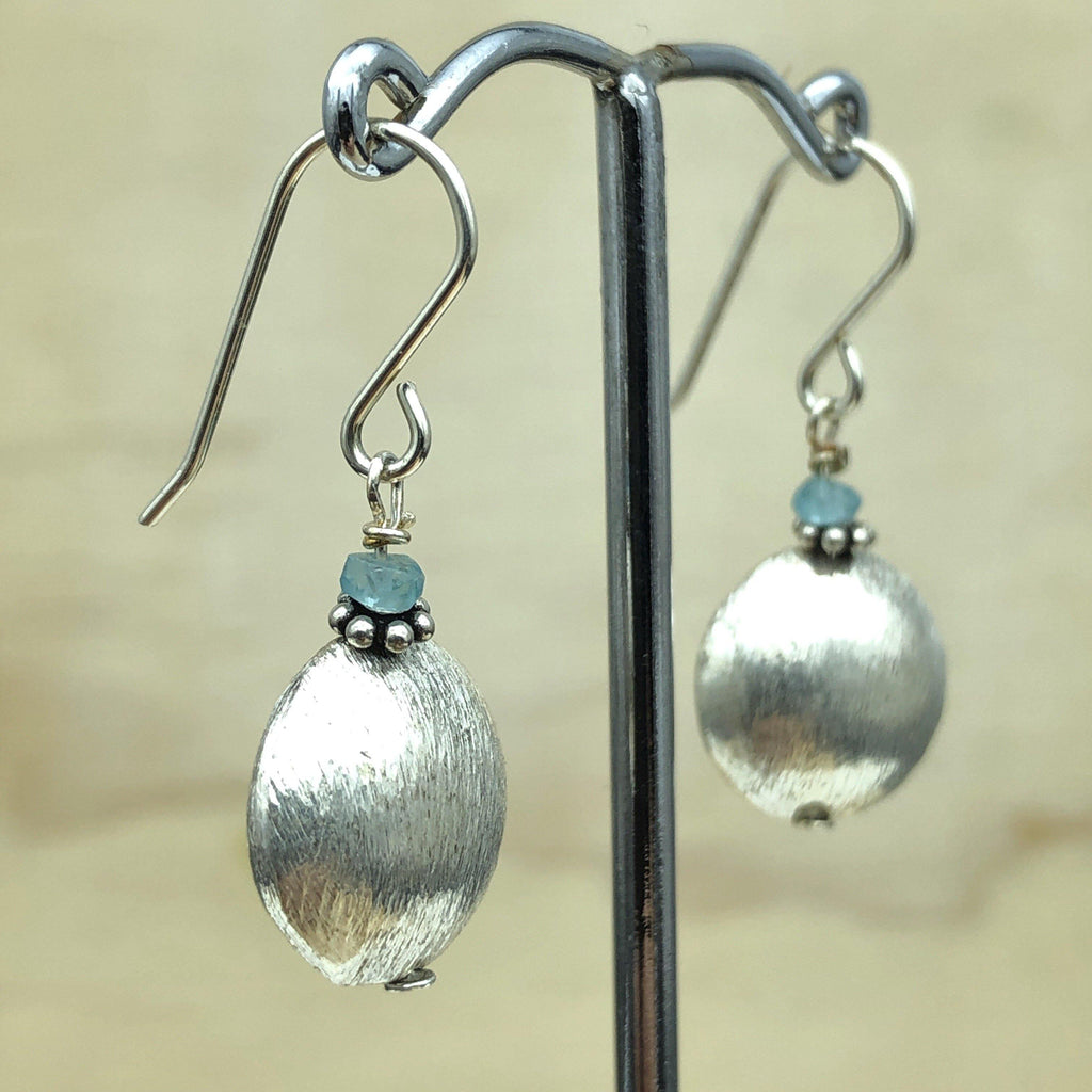 Sterling Silver Blue Topaz Hill Tribe Earring - La Trobe Jewellery