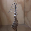 Sterling Silver Earrings hilltribe diamond shape beaten - La Trobe Jewellery