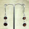 Sterling Silver Garnet Drop Earring - La Trobe Jewellery