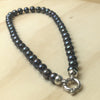 Pearl (Black) Silk Knotted Necklace - La Trobe Jewellery