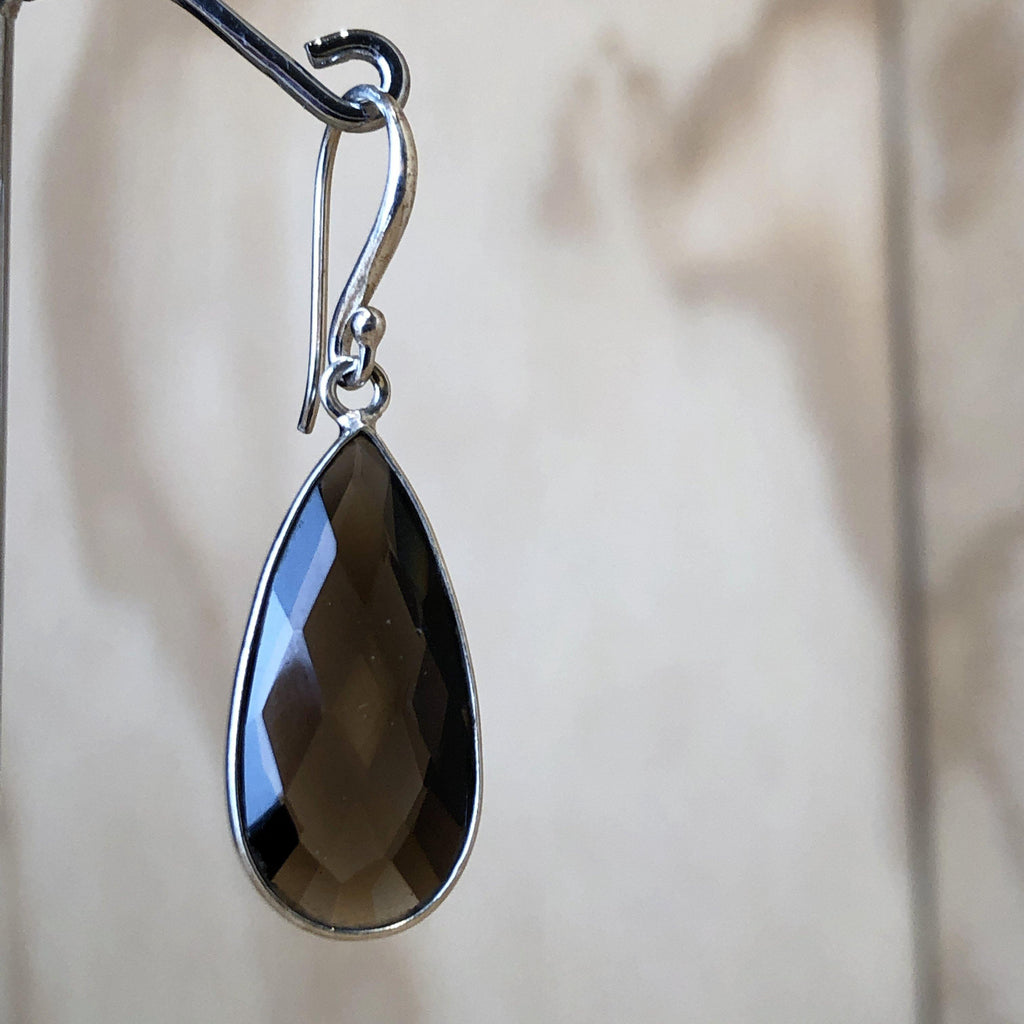 Sterling Silver Smokey Quartz Earrings - La Trobe Jewellery