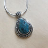 Gemstone Turquoise Teardrop Pendant - La Trobe Jewellery
