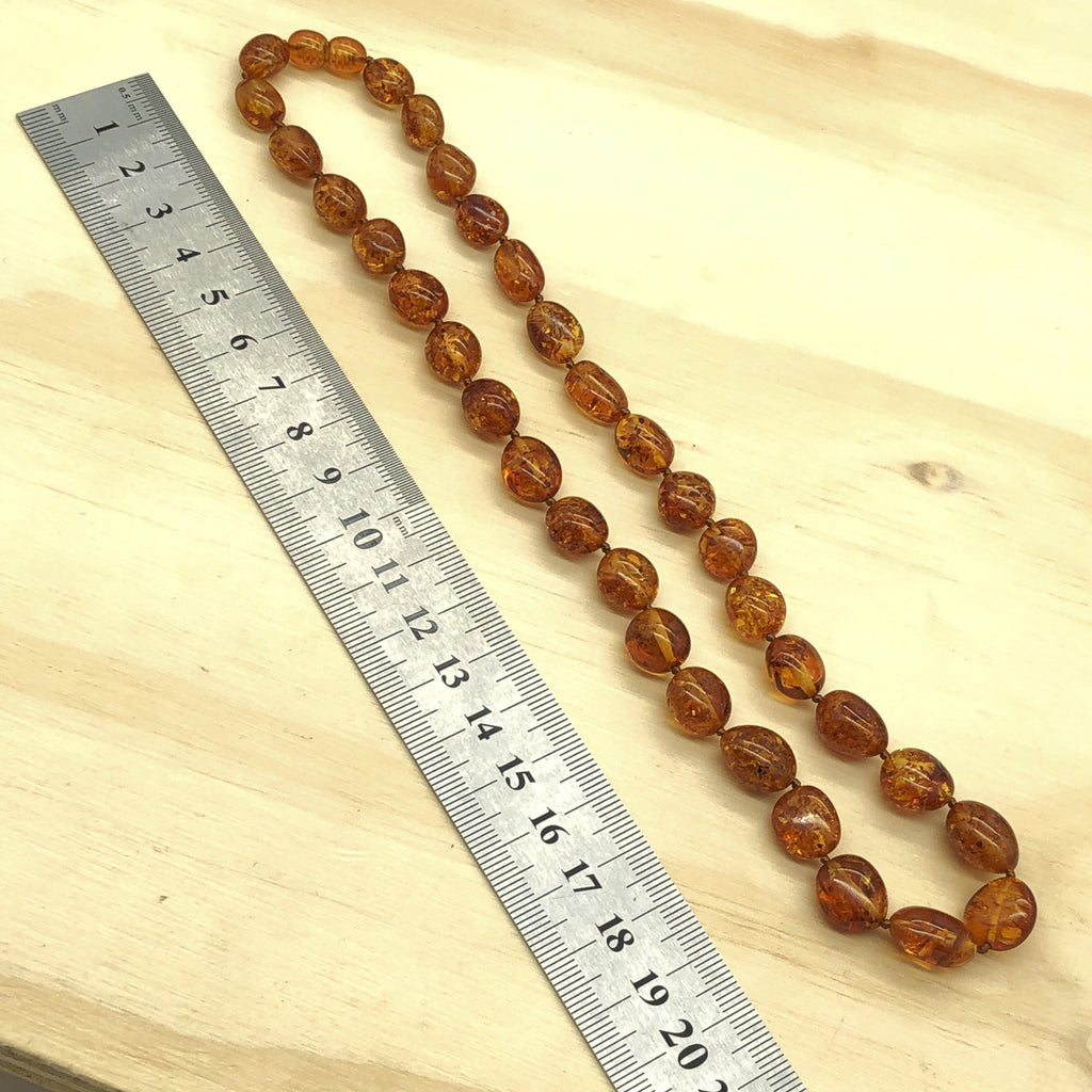 Gemstone Amber Knotted Necklace - La Trobe Jewellery