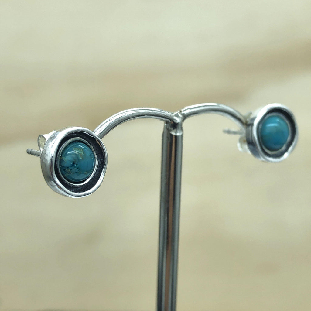 Sterling Silver Turquoise Israeli stud - La Trobe Jewellery