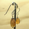 Sterling Silver Earrings  citrine rock crystal antique silv - La Trobe Jewellery
