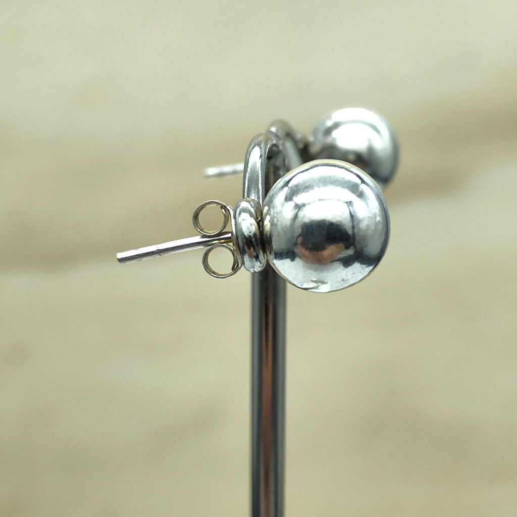 Sterling Silver Plain Ball Stud 9mm - La Trobe Jewellery