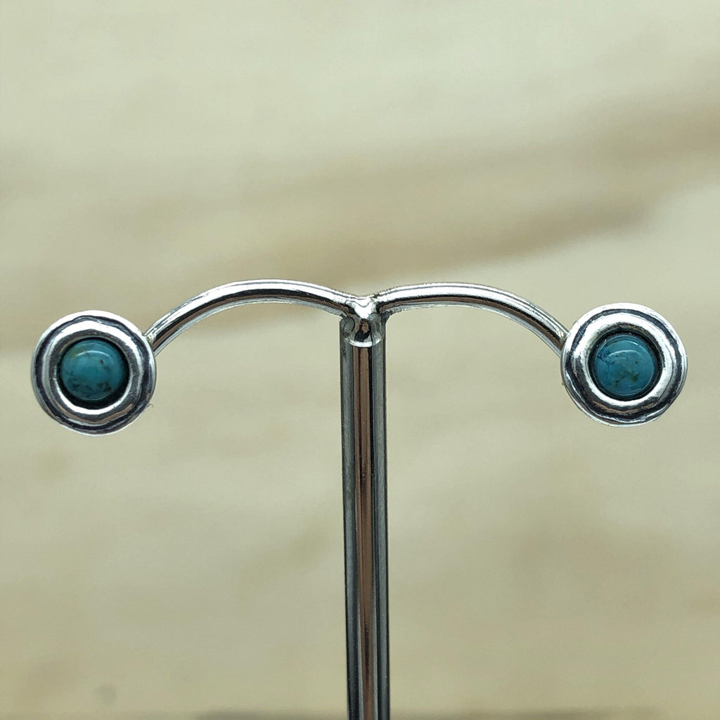Sterling Silver Turquoise Israeli stud - La Trobe Jewellery