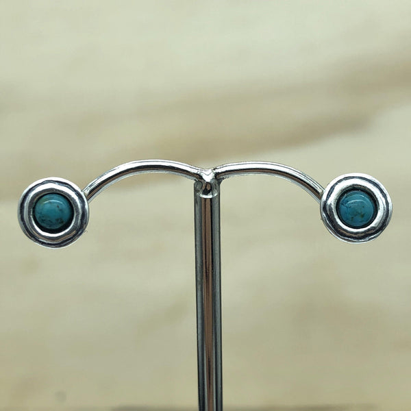 Sterling Silver Turquoise Israeli stud - La Trobe Jewellery