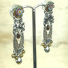 Ayala Bar Antique Gold & Silver Israeli Drop Earrings - La Trobe Jewellery