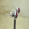 Sterling Silver Rubellite Round Stud - La Trobe Jewellery