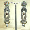 Ayala Bar Antique Gold & Silver Israeli Drop Earrings - La Trobe Jewellery